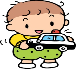 車のおもちゃで遊ぶ子ども