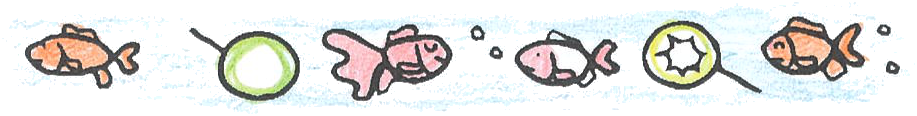 金魚すくいのイラストの飾り帯
