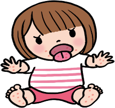 むずかる赤ちゃんのイラスト